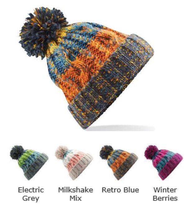 Beechfield BB486 Corkscrew Pom Pom Beanie  Beechfield BB486 Corkscrew Pom Pom Beanie
